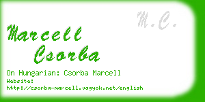 marcell csorba business card